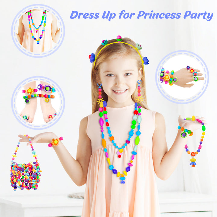 Snap Pop Beads for Girls Toys - Kids Jewelry Making Kit Pop-Bead